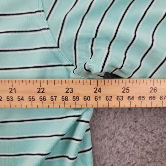 PGA Tour Shirt‎ Mens XXL Green Striped Polo Golf Outdoors Lightweight Casual - Picture 7 of 9
